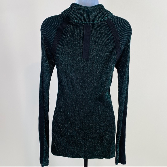 H&M Studio A/W 2015 Exclusive Collection Green Metallic Ribbed Sweater Size - Picture 10 of 14